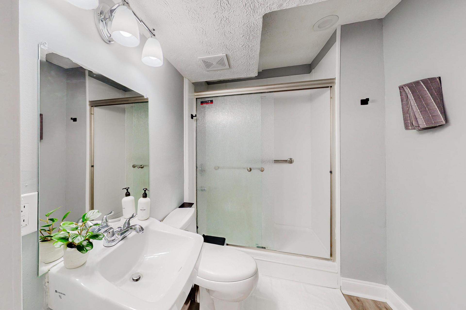 Basement (Lower Level) Bathroom shared amongst Room #4, Room #5, and Room #6