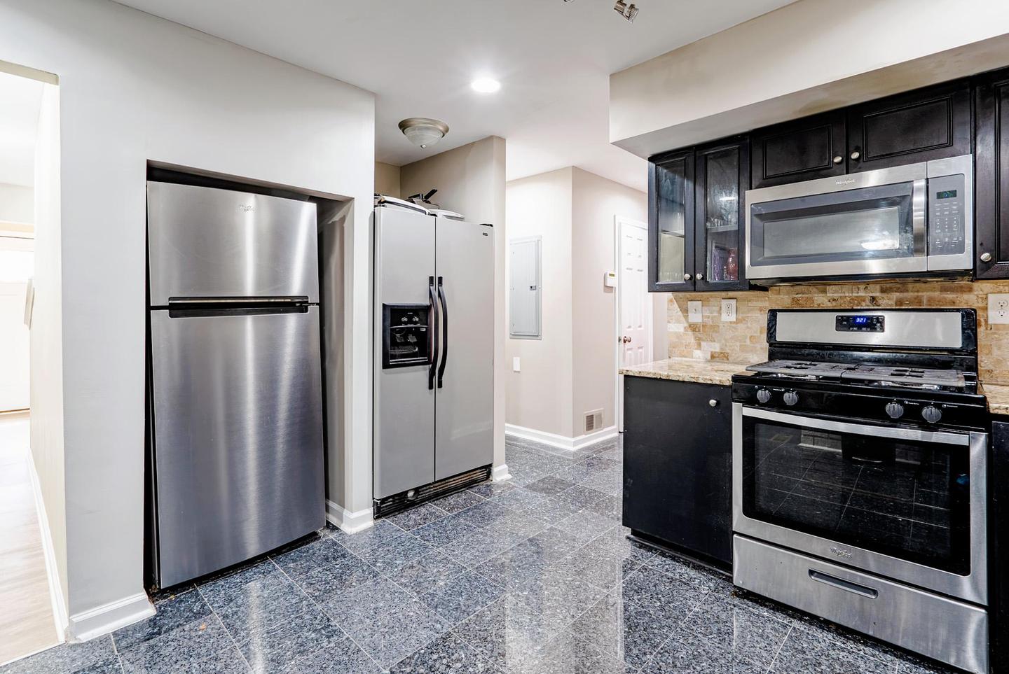 Common spaces including the kitchen