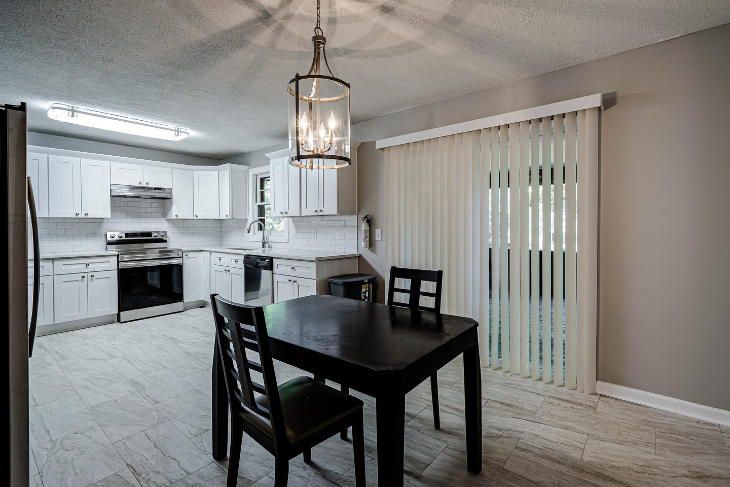 Common spaces including the kitchen