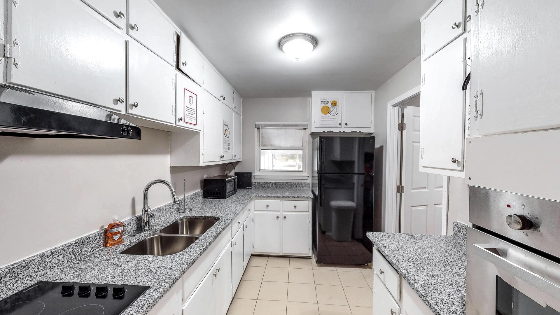 Common spaces including the kitchen
