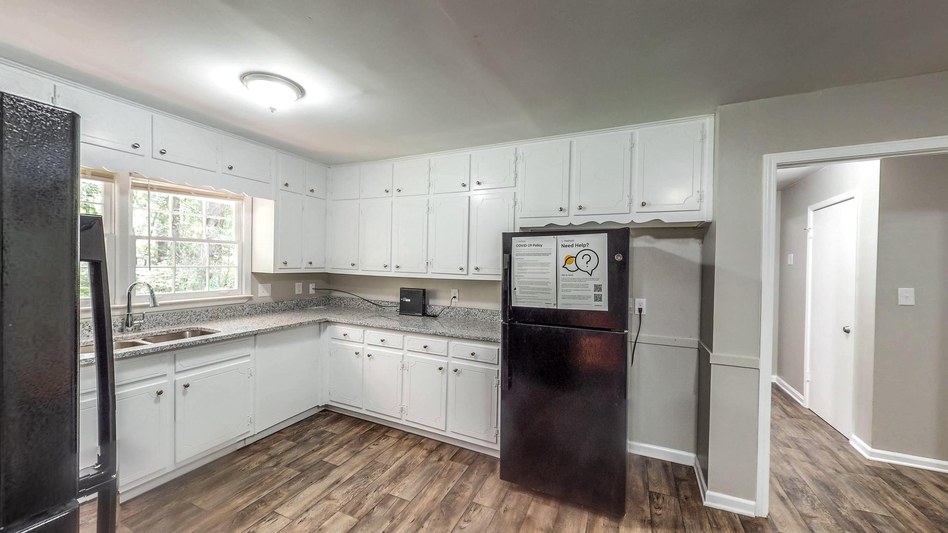 Common spaces including the kitchen