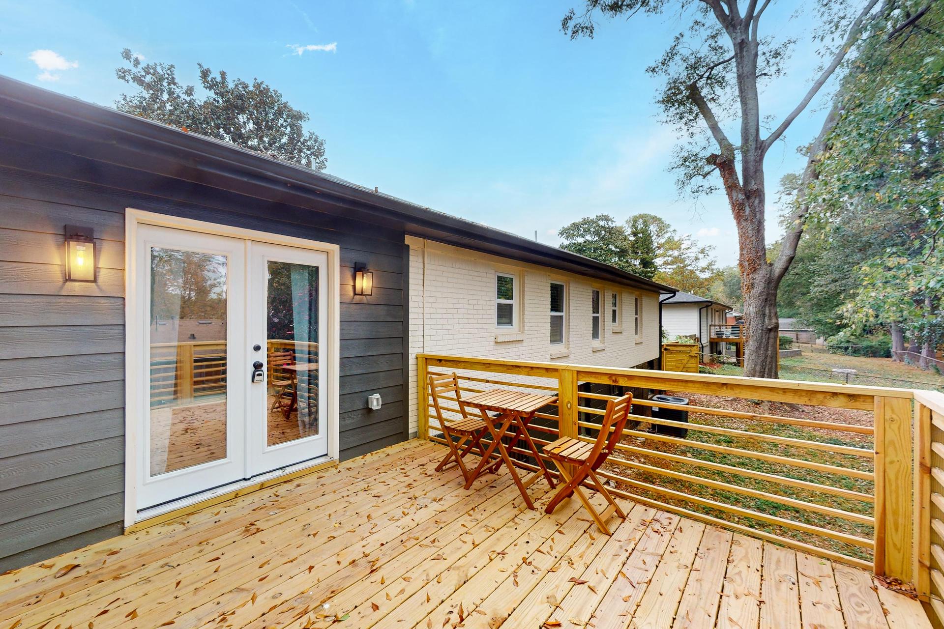 Private deck area