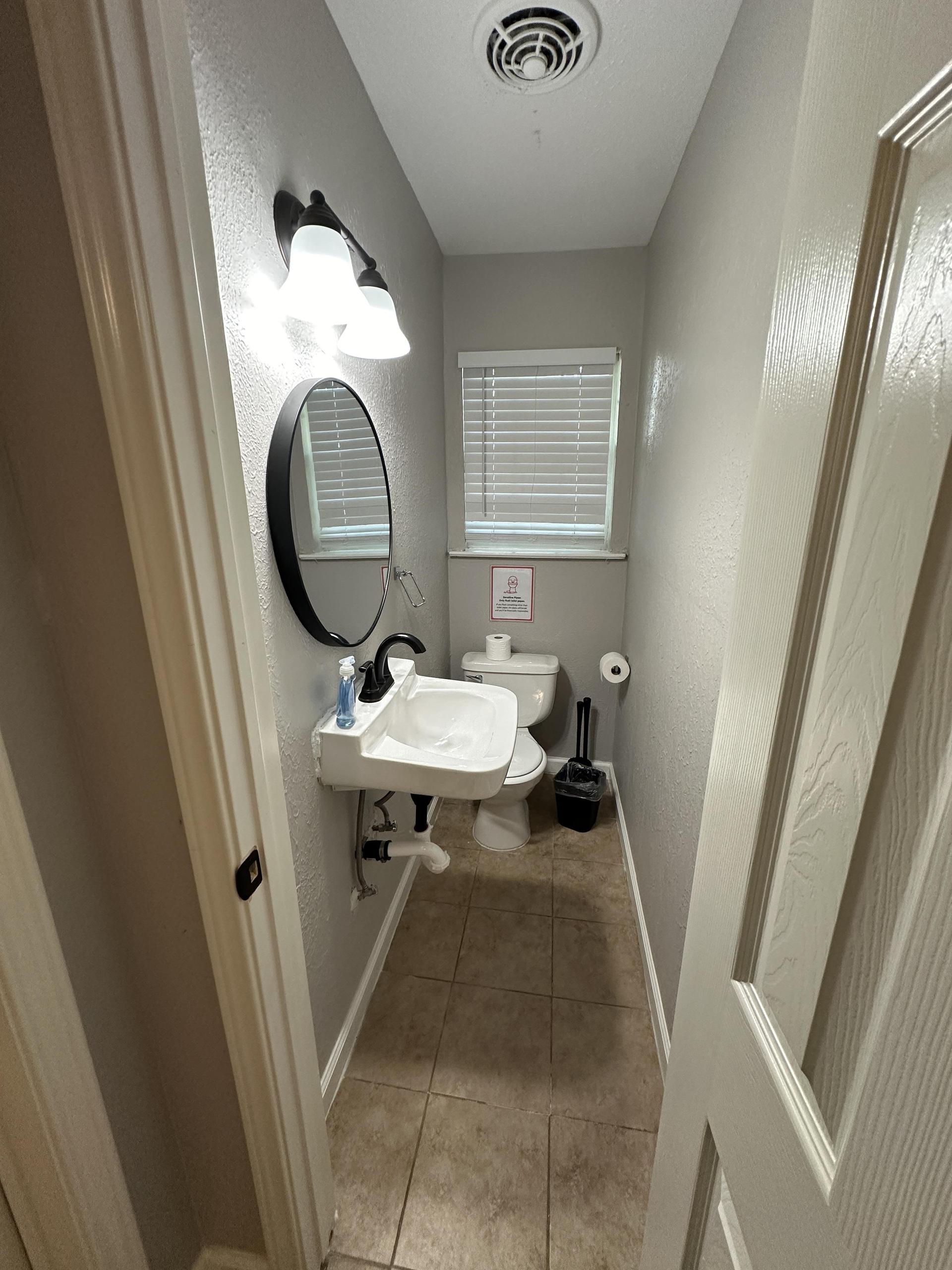 Shared half bath- Rooms 2, 3, 4