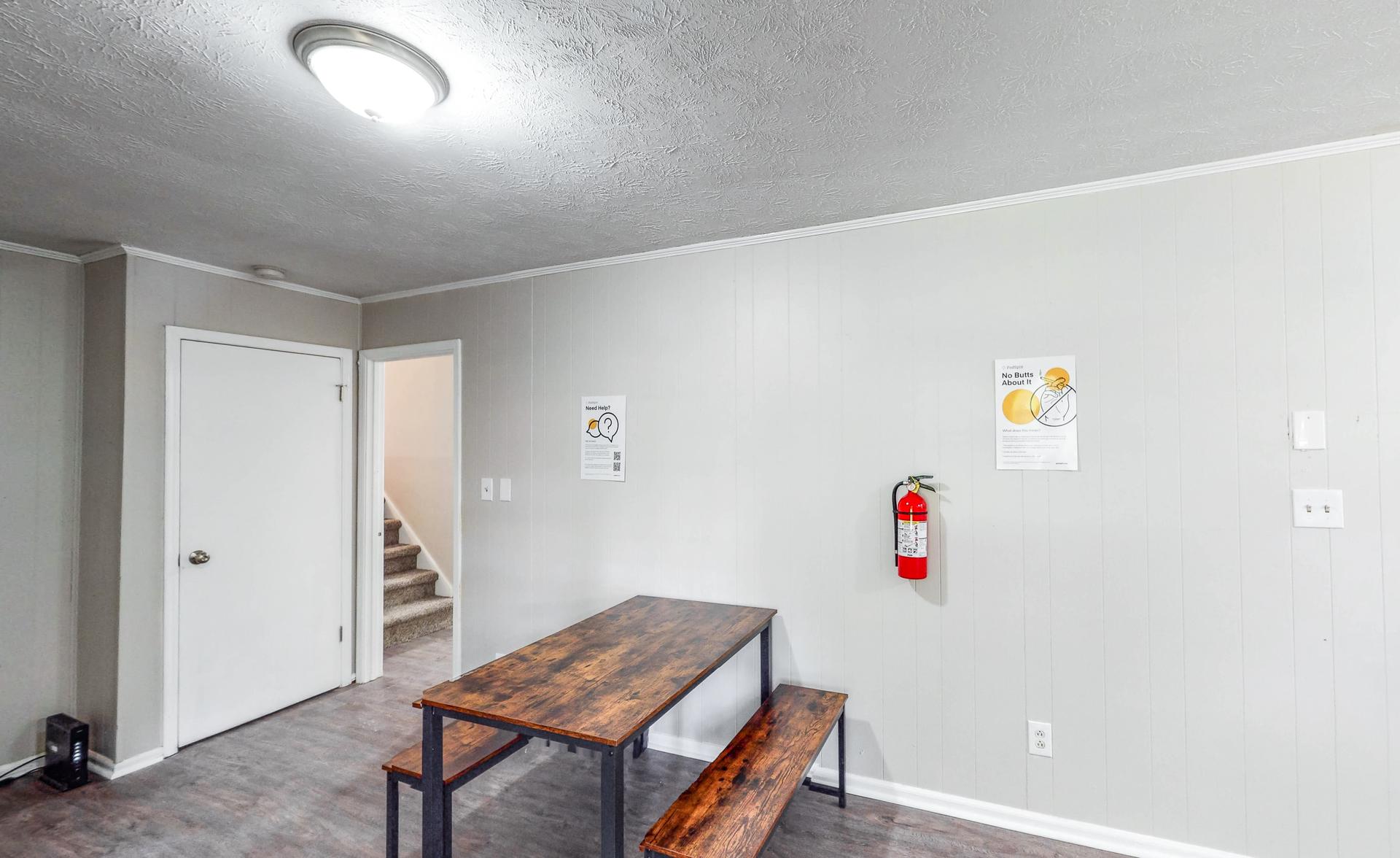 Common spaces including the kitchen