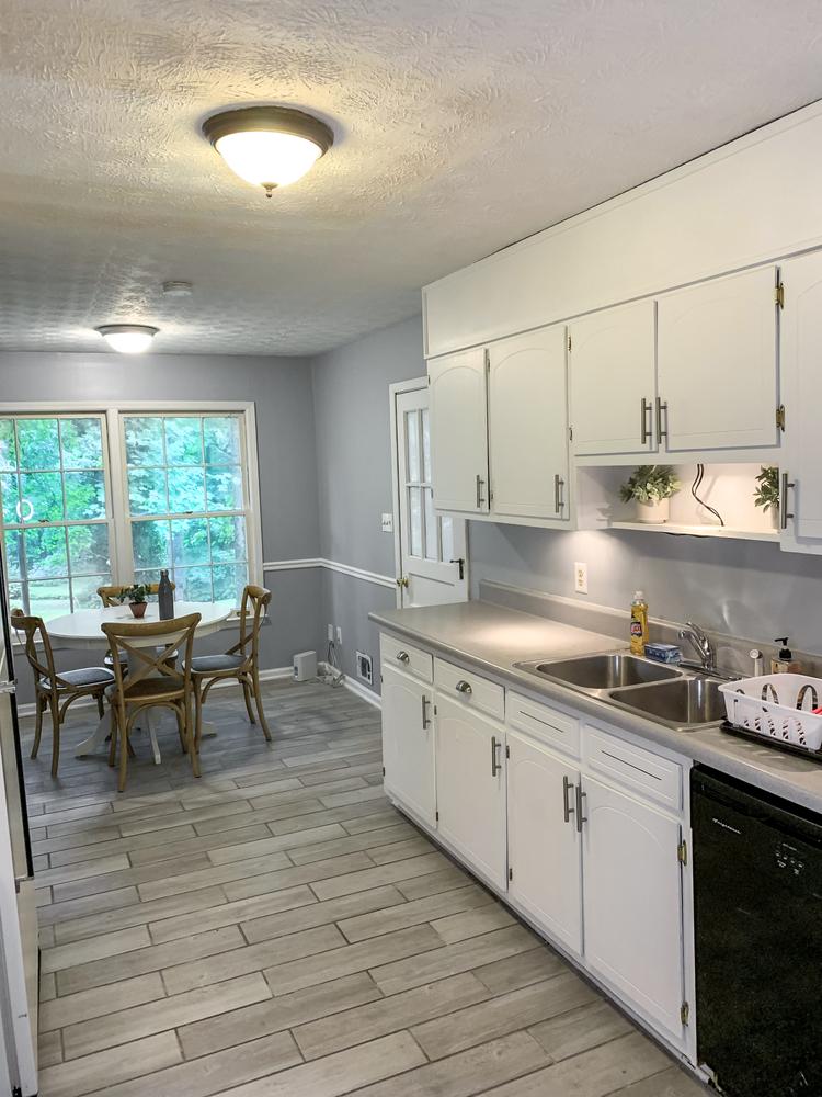 Common spaces including the kitchen