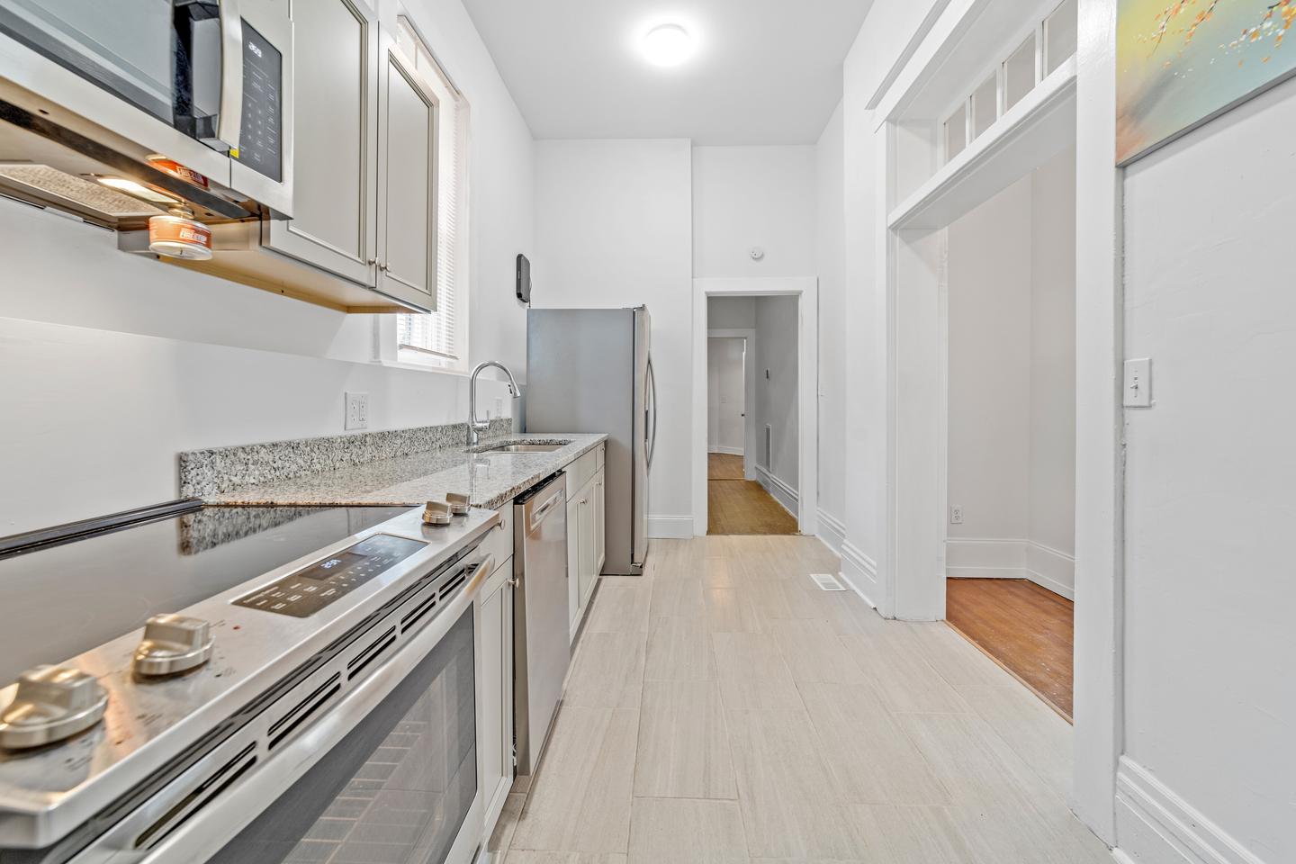 Common spaces including the kitchen