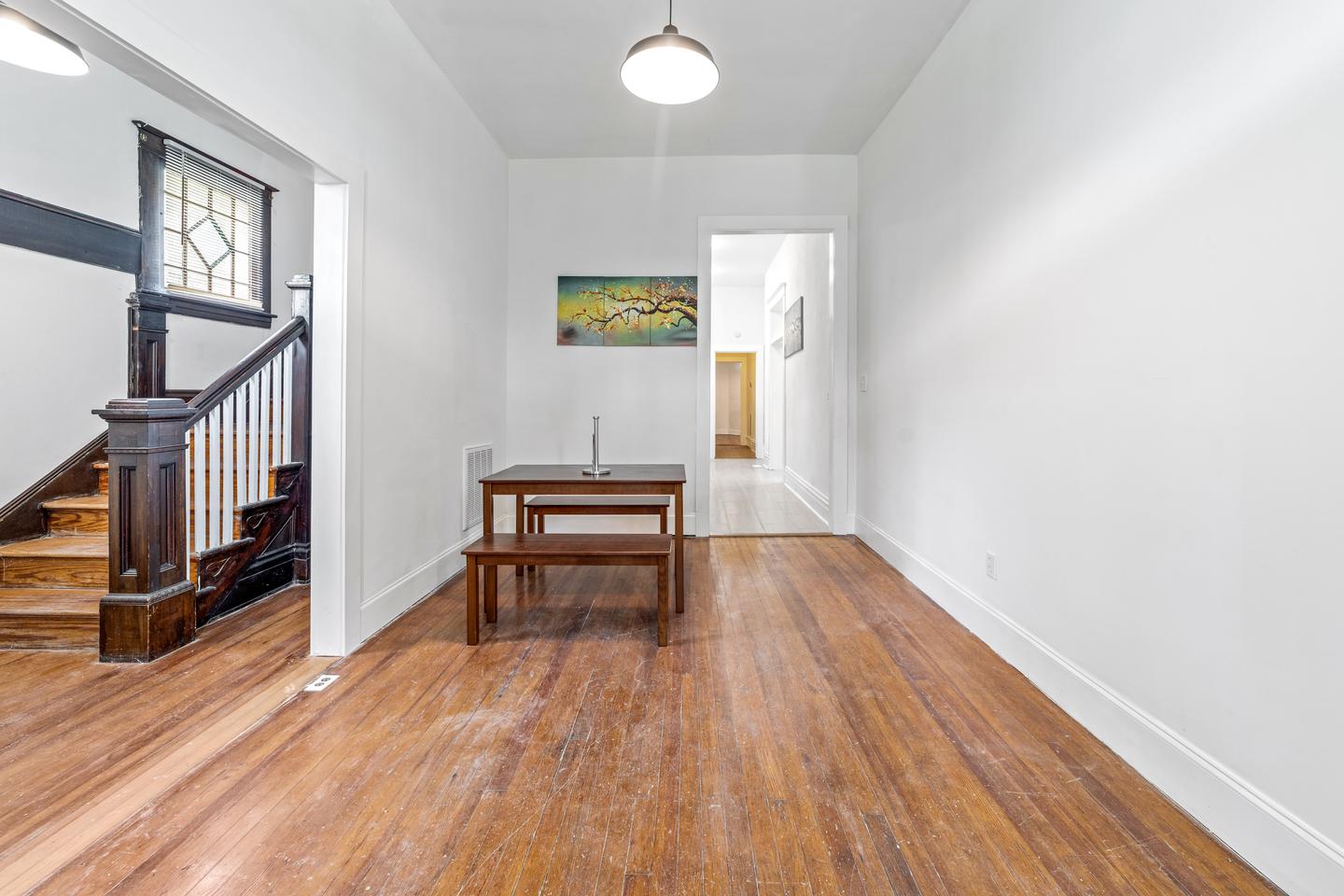 Common spaces including the kitchen