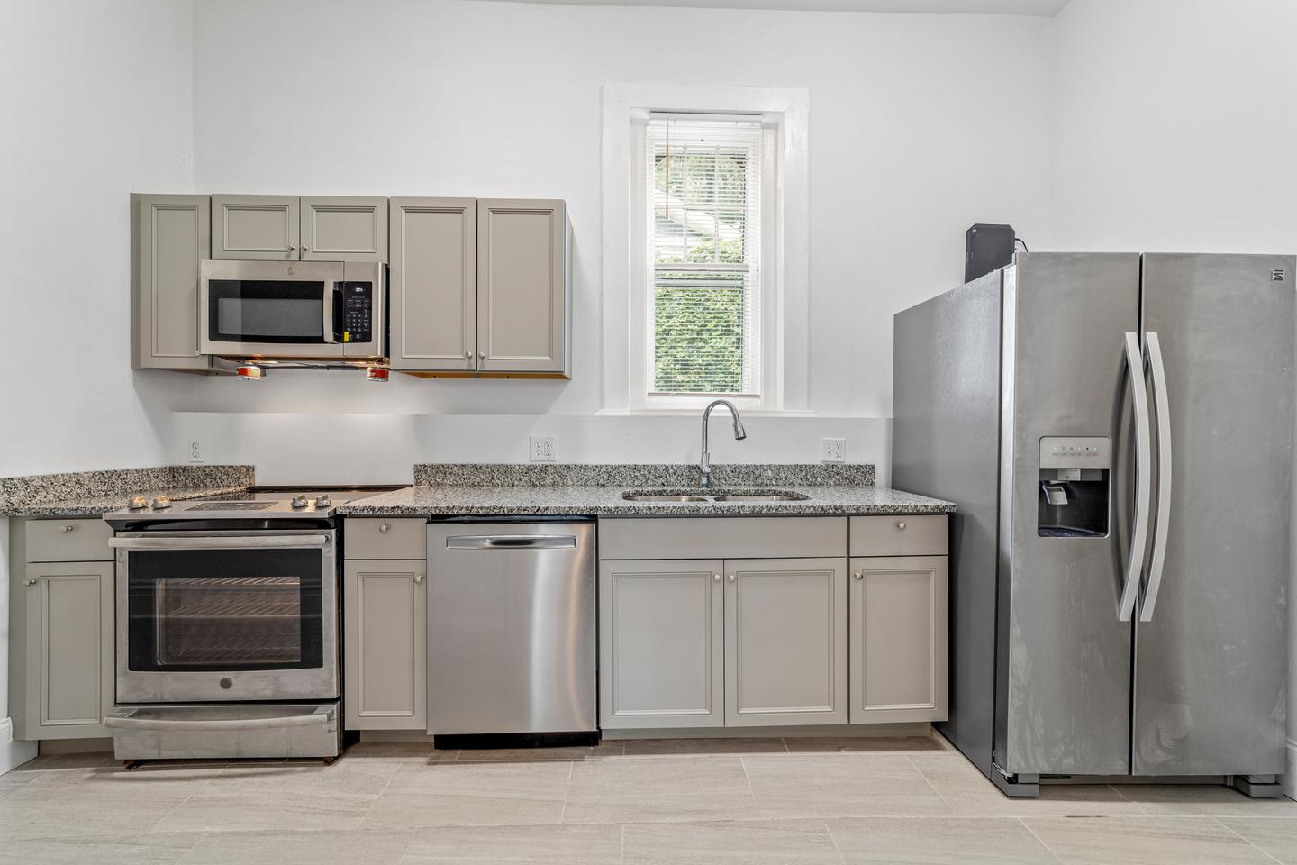 Common spaces including the kitchen