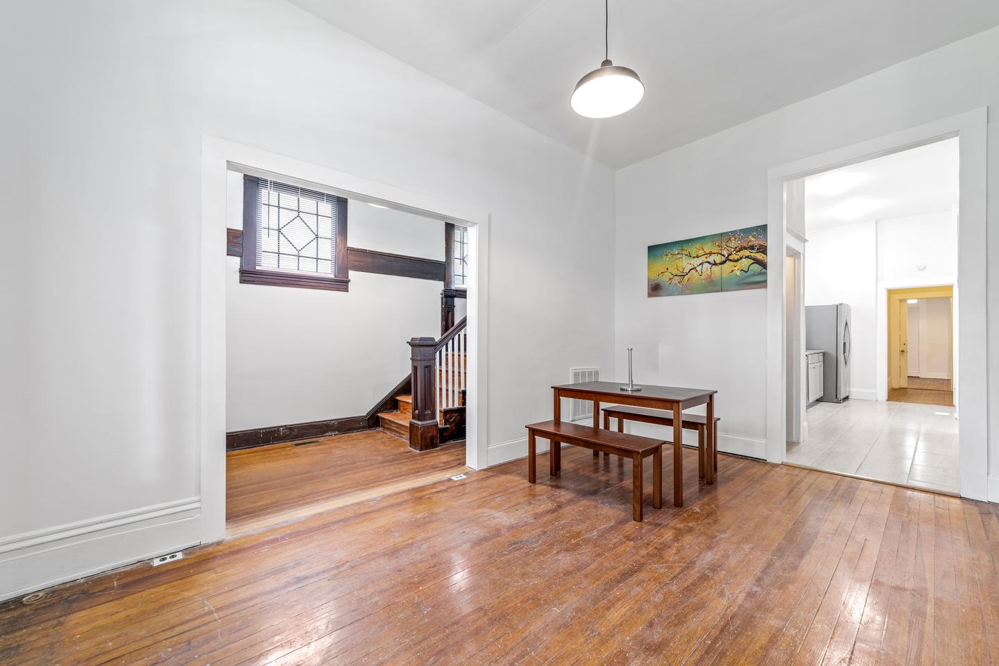 Common spaces including the kitchen