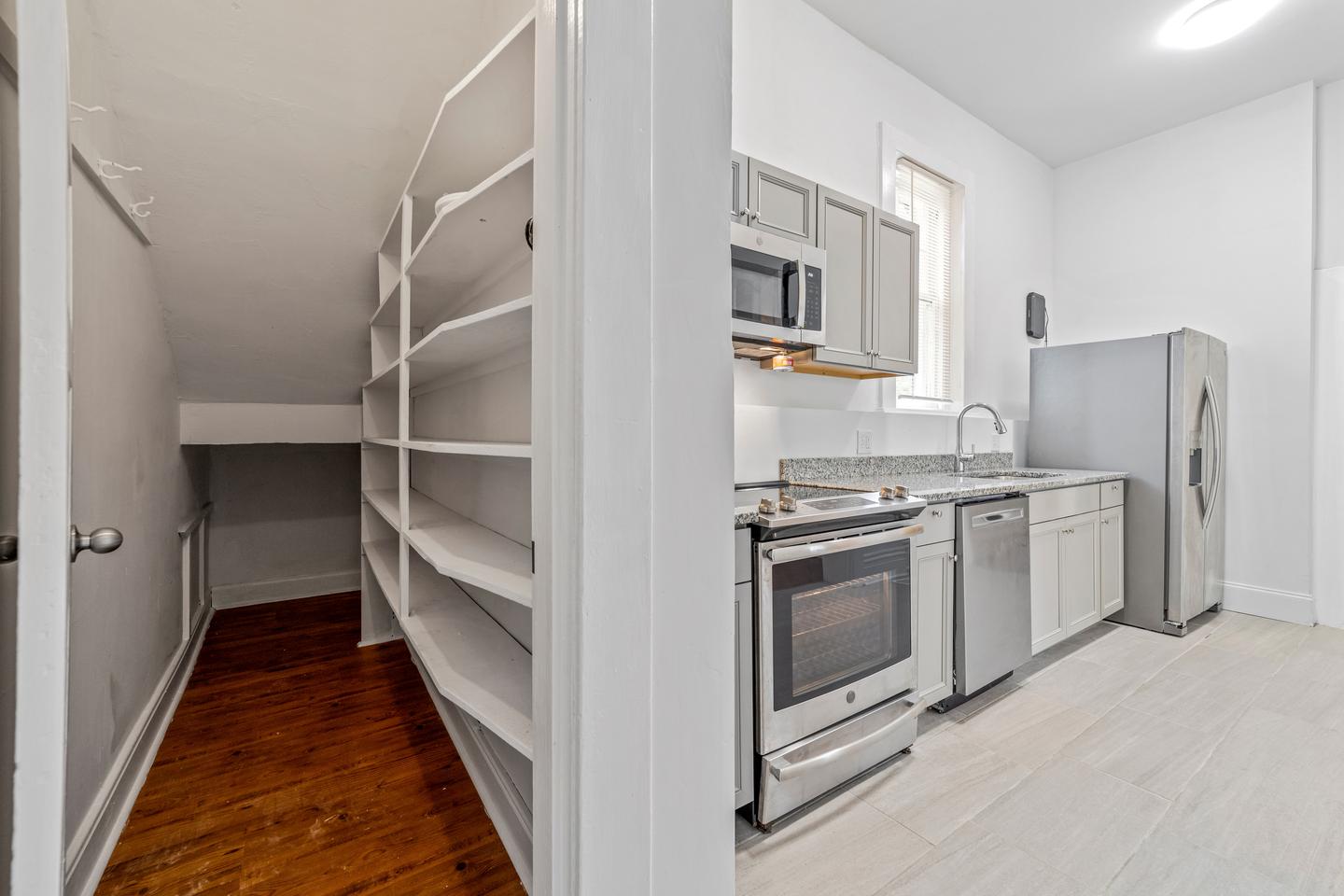 Common spaces including the kitchen