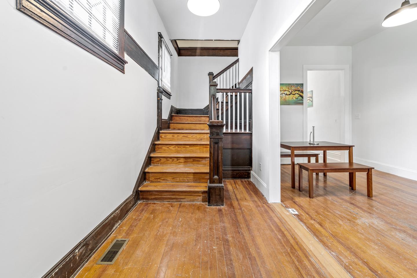 Common spaces including the kitchen