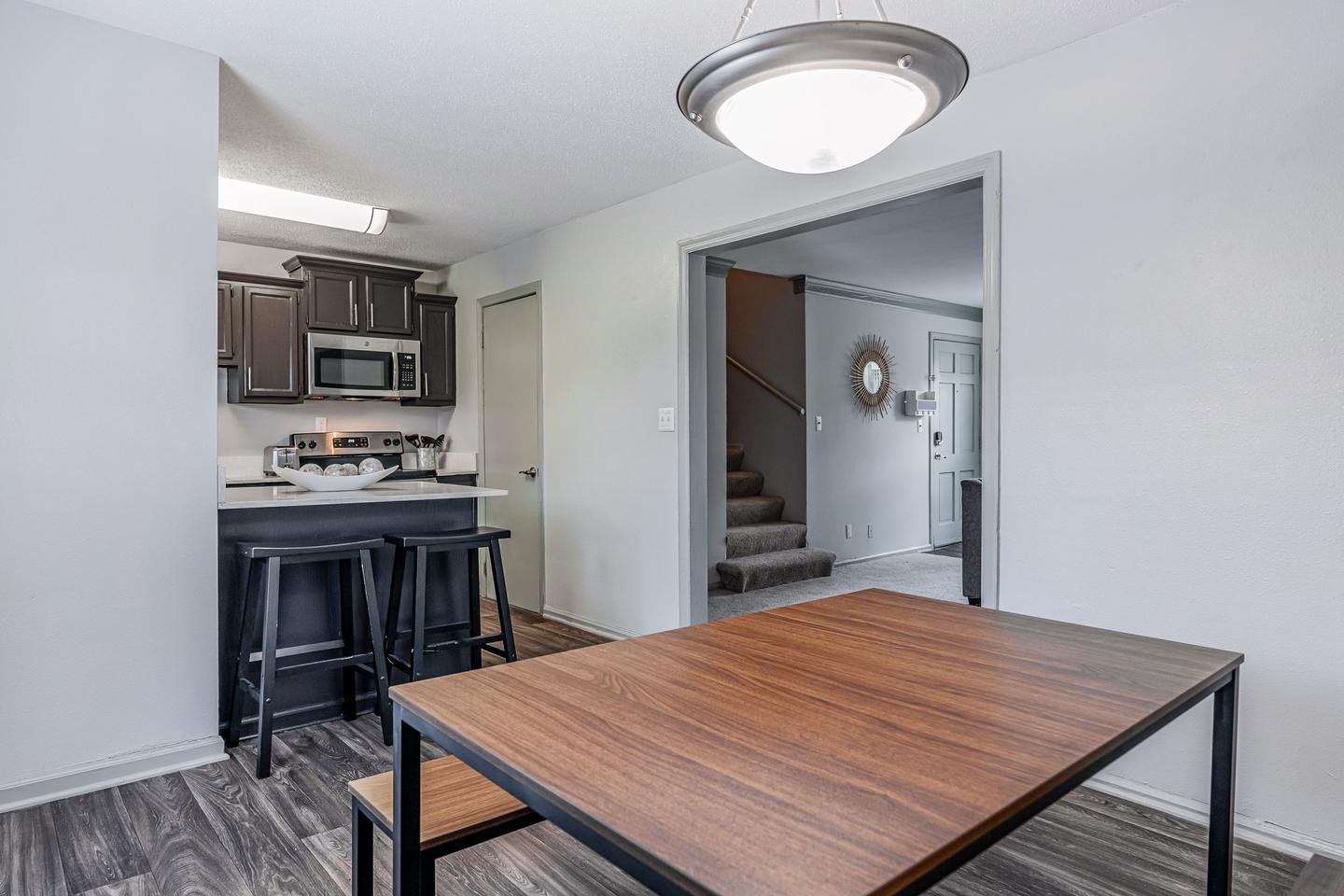 Common spaces including the kitchen