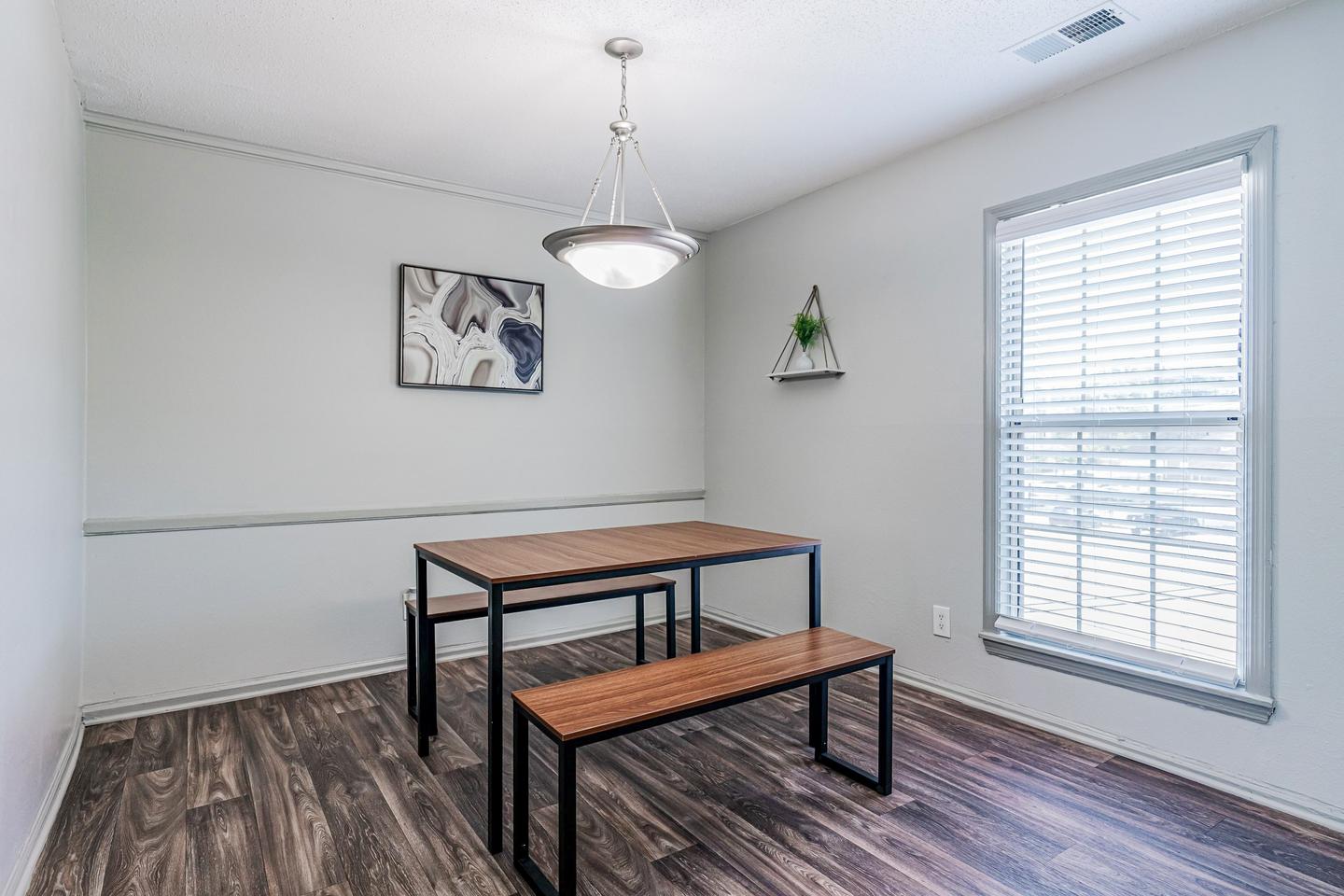 Common spaces including the kitchen
