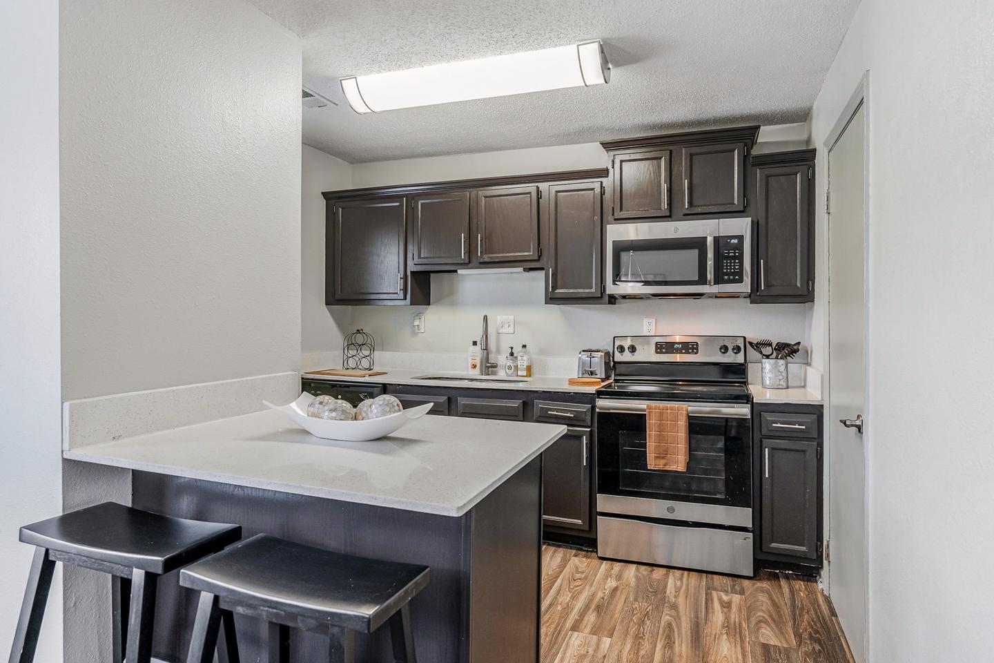 Common spaces including the kitchen