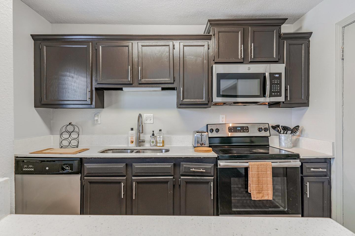 Common spaces including the kitchen