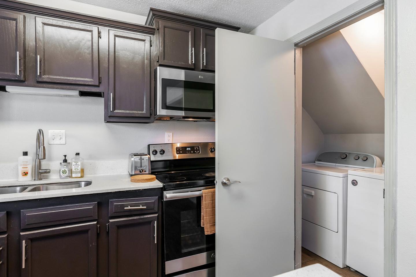 Common spaces including the kitchen