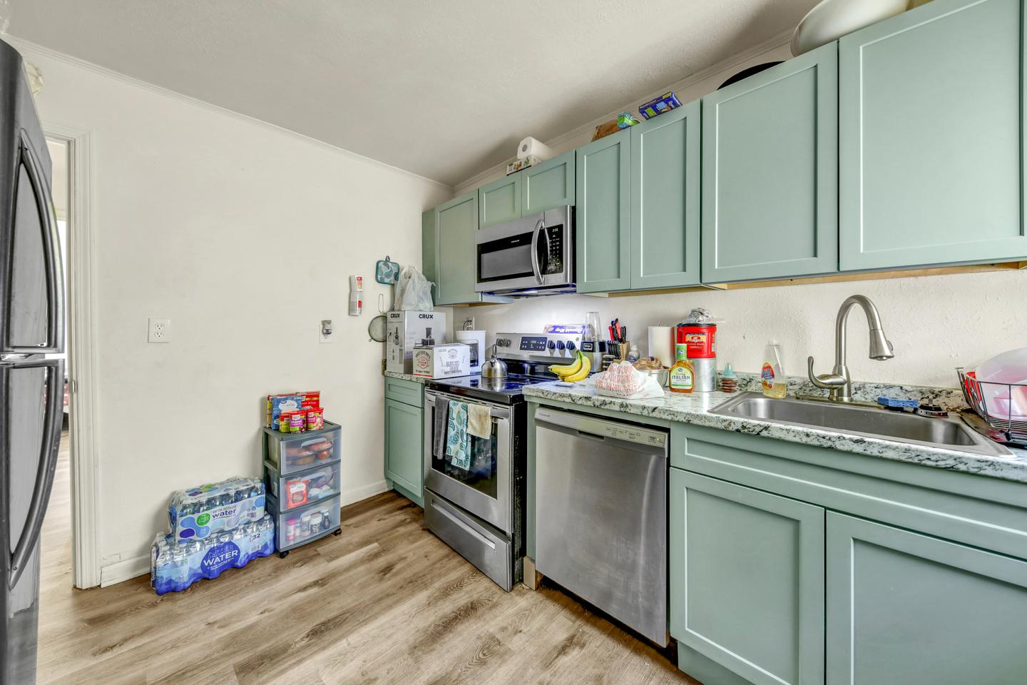 Common spaces including the kitchen