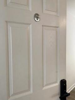 Electronic/keyless entry with security latches.