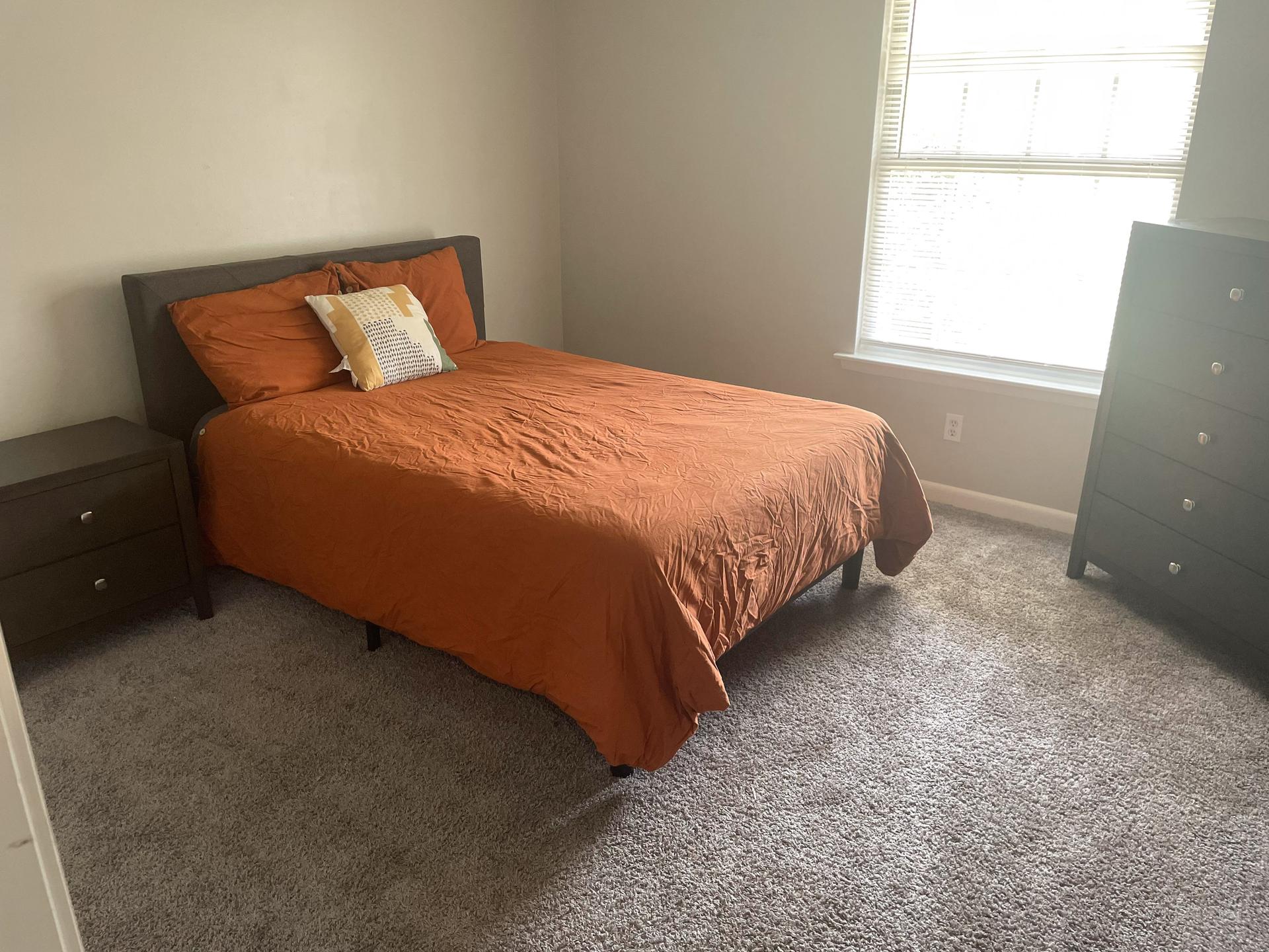 bedroom, detected:bed, window blind