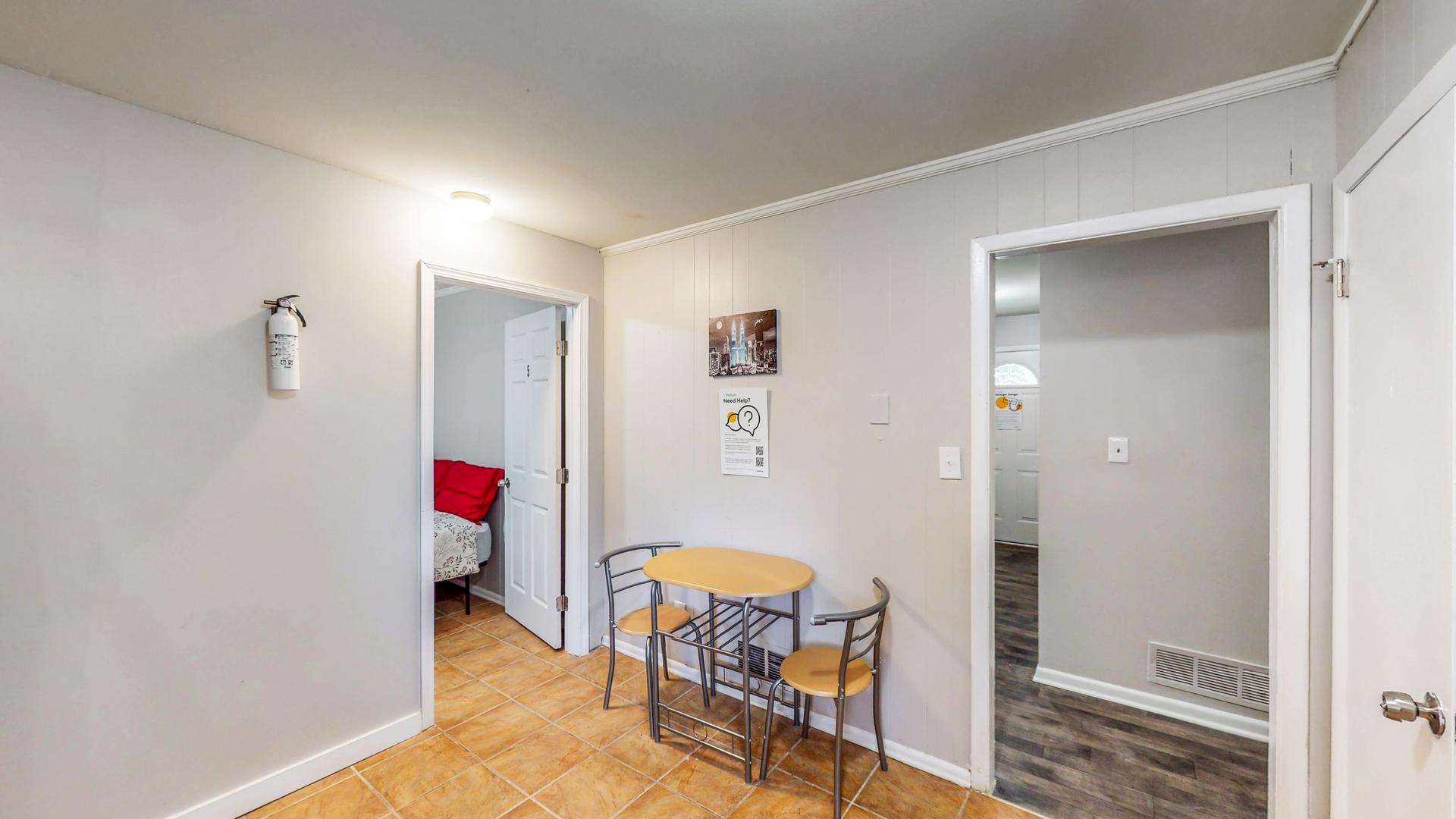Common spaces including the kitchen
