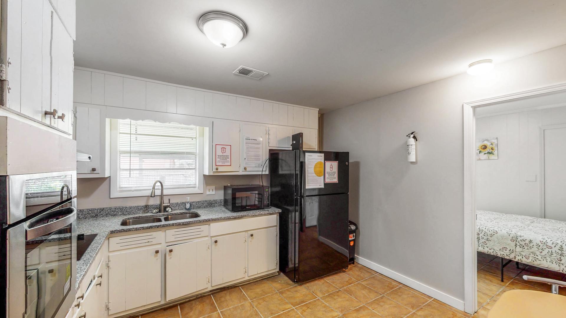 Common spaces including the kitchen