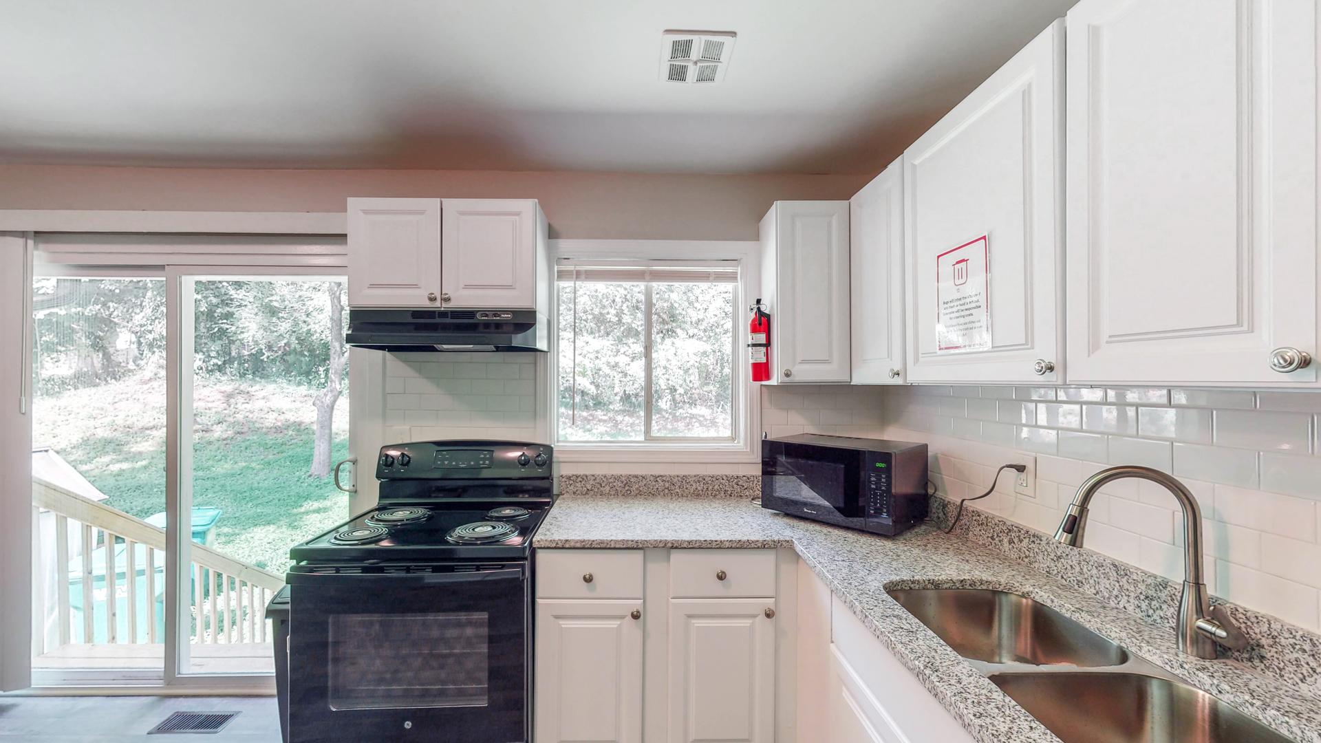 Common spaces including the kitchen