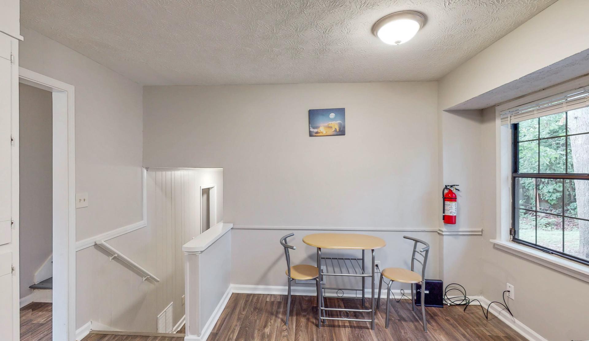 Common spaces including the kitchen