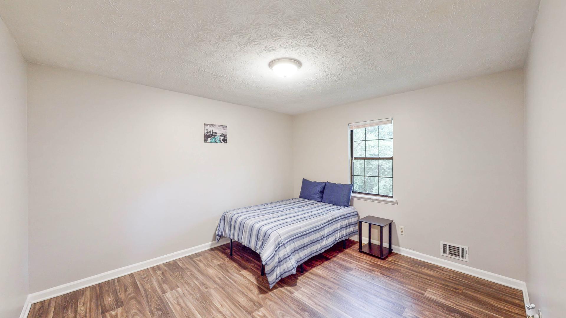 bedroom, detected: bed, window blind