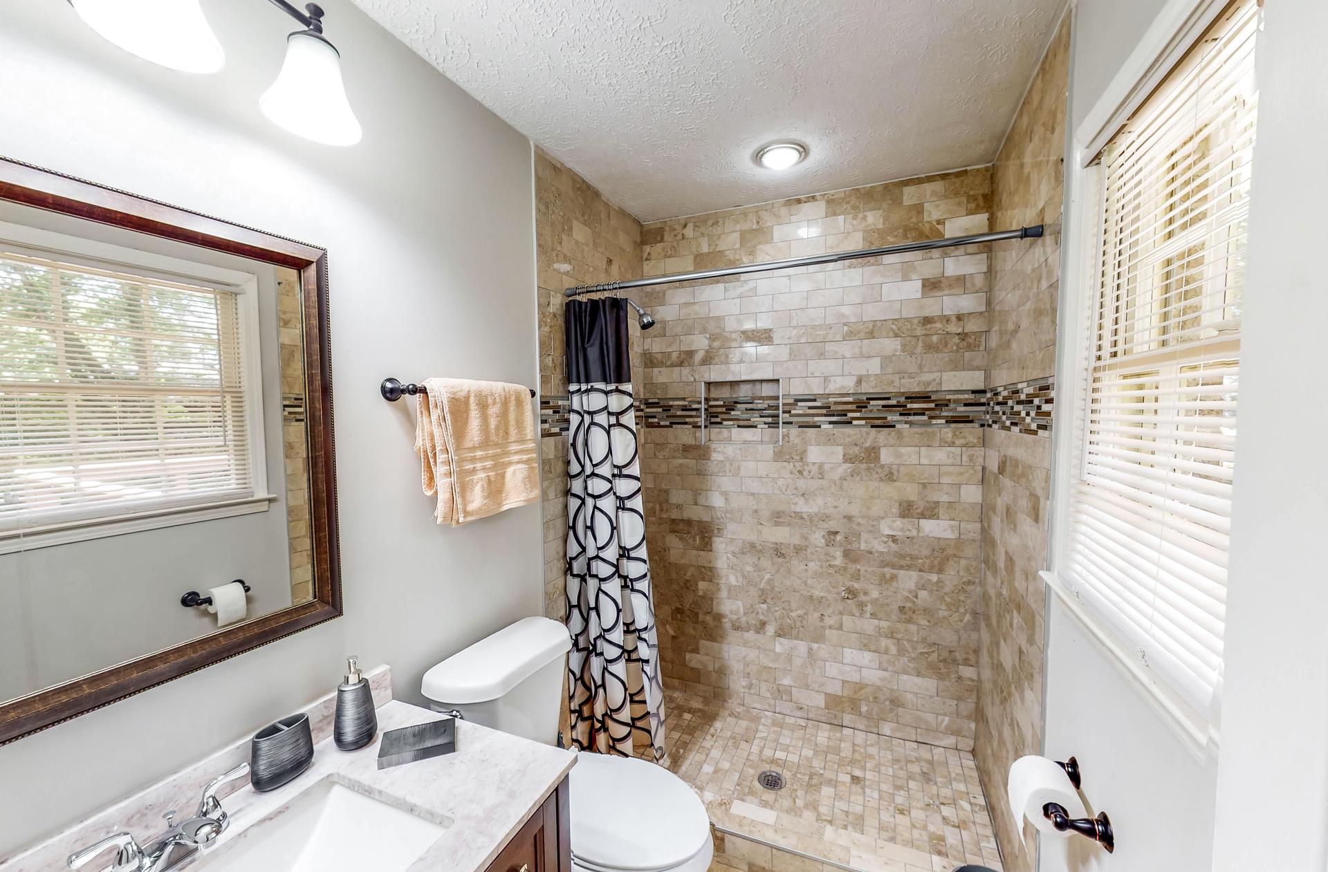 bathroom, detected: shower