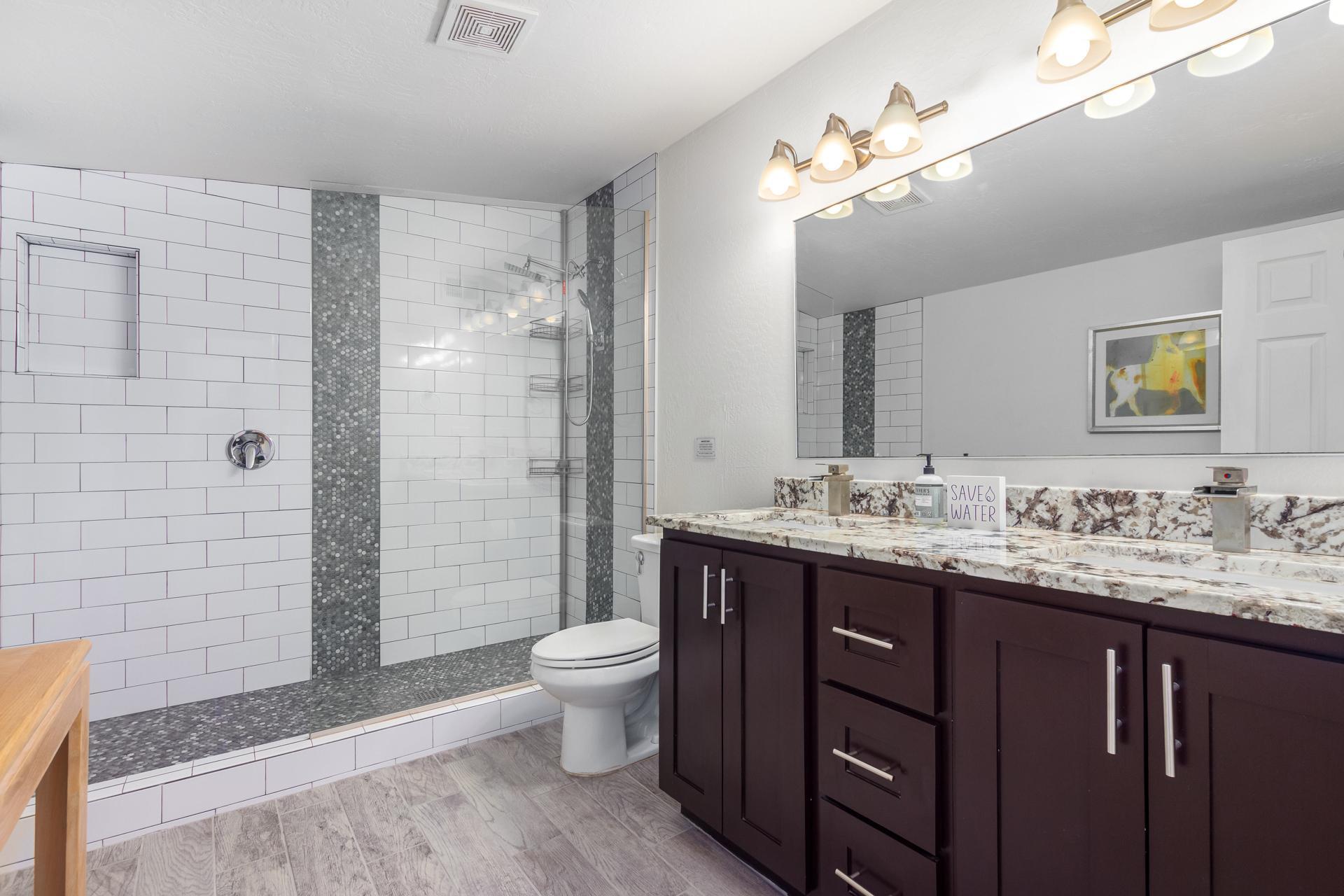 Bathroom 1-Large bathroom with double sinks