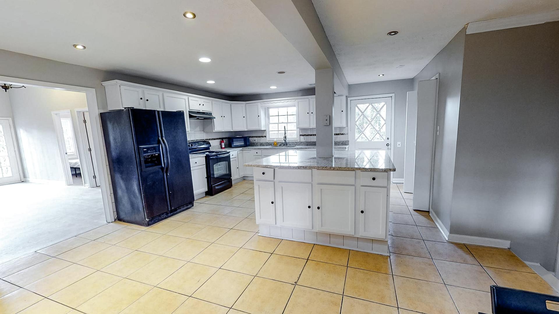 Common spaces including the kitchen