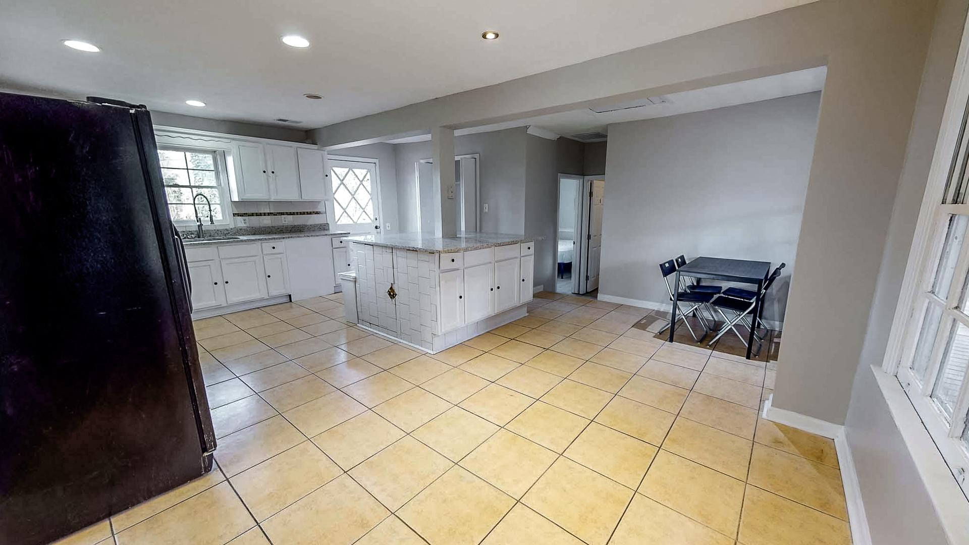 Common spaces including the kitchen