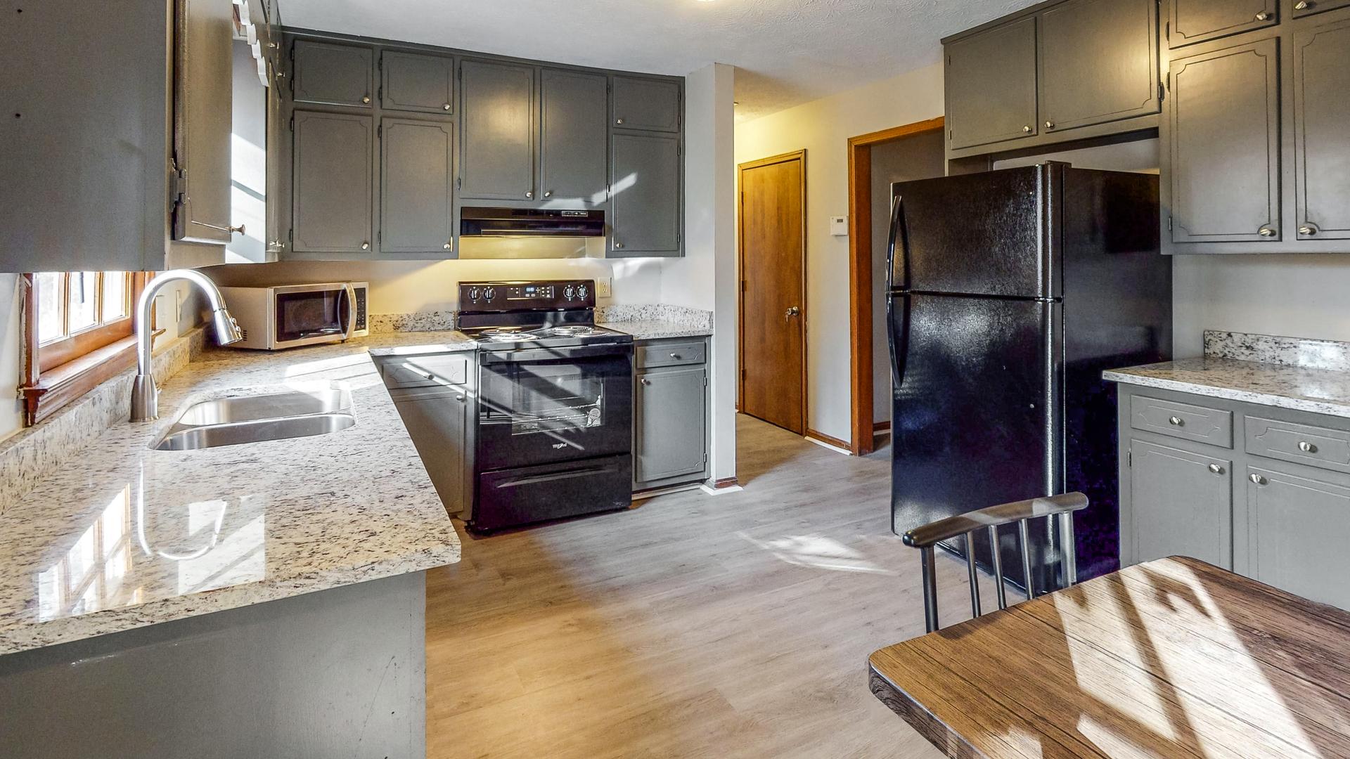 Common spaces including the kitchen