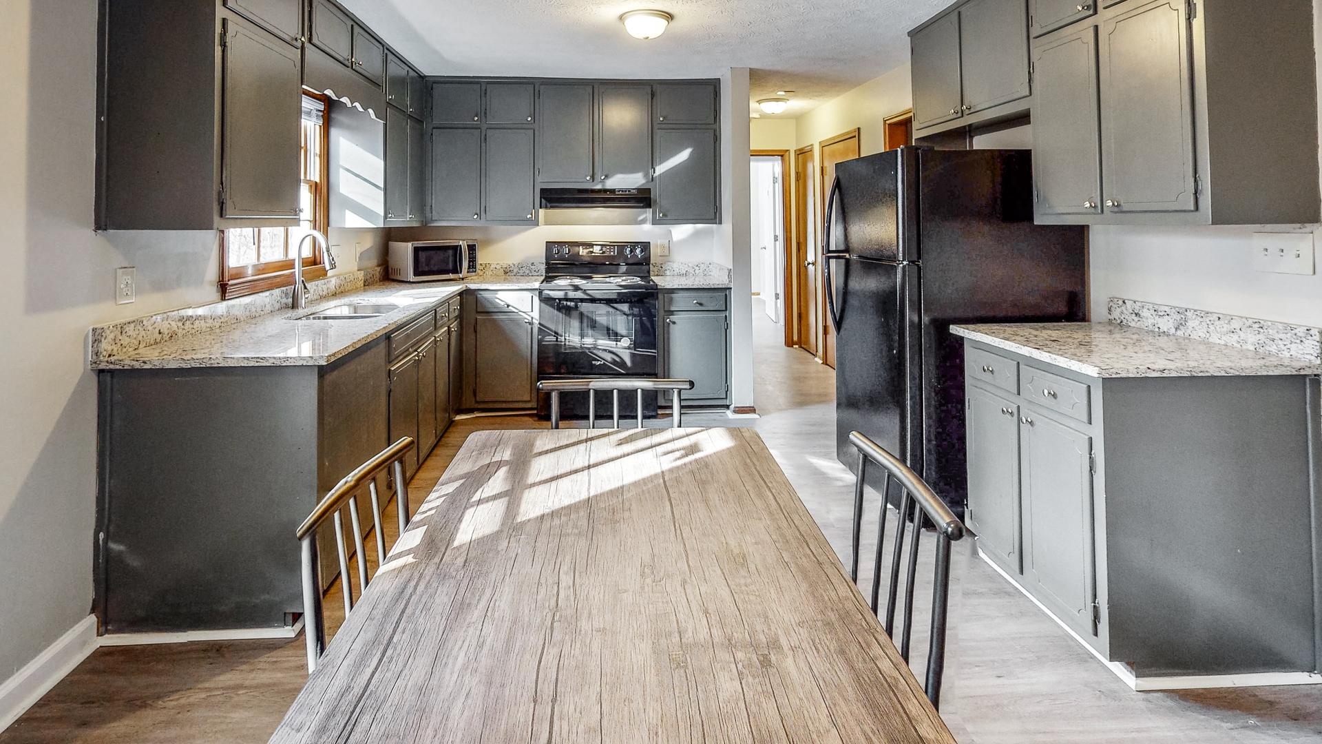 Common spaces including the kitchen