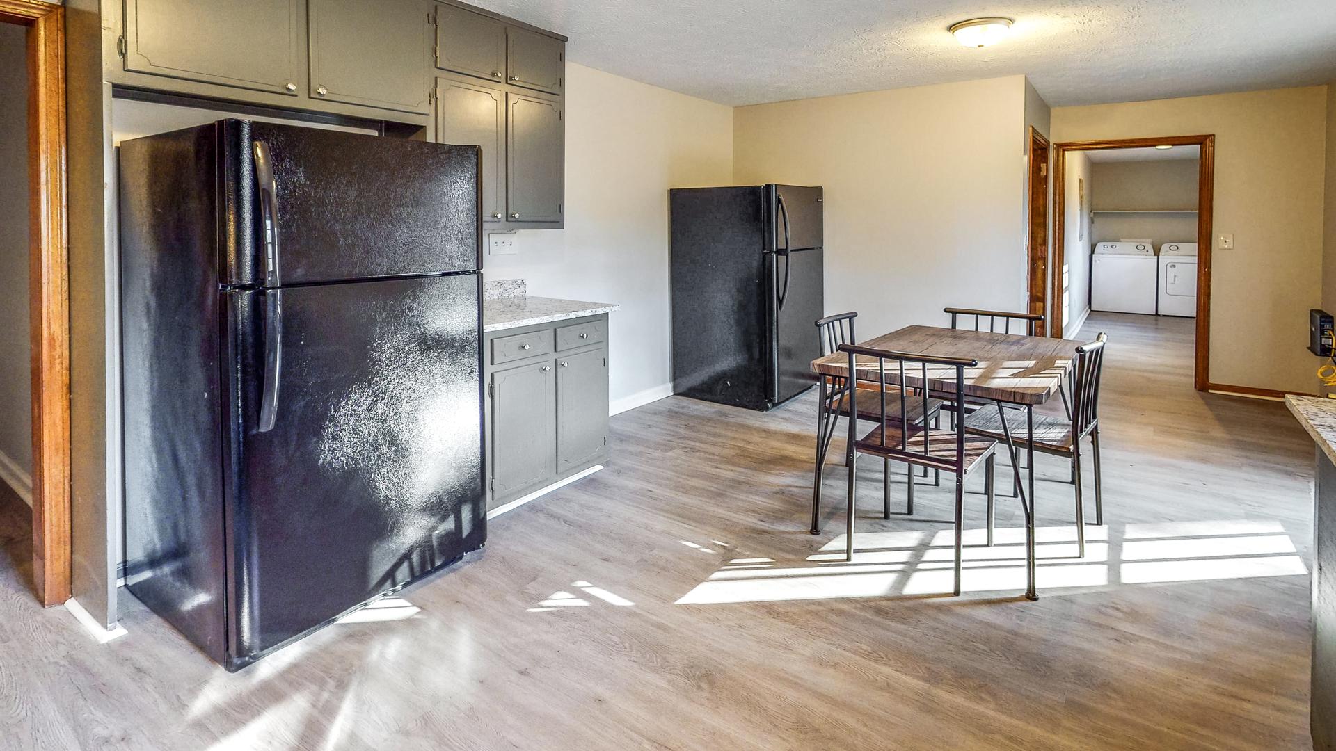 Common spaces including the kitchen