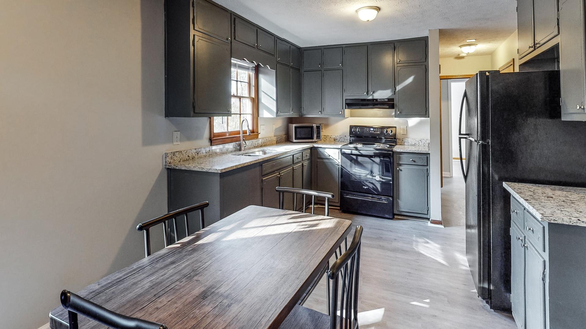Common spaces including the kitchen