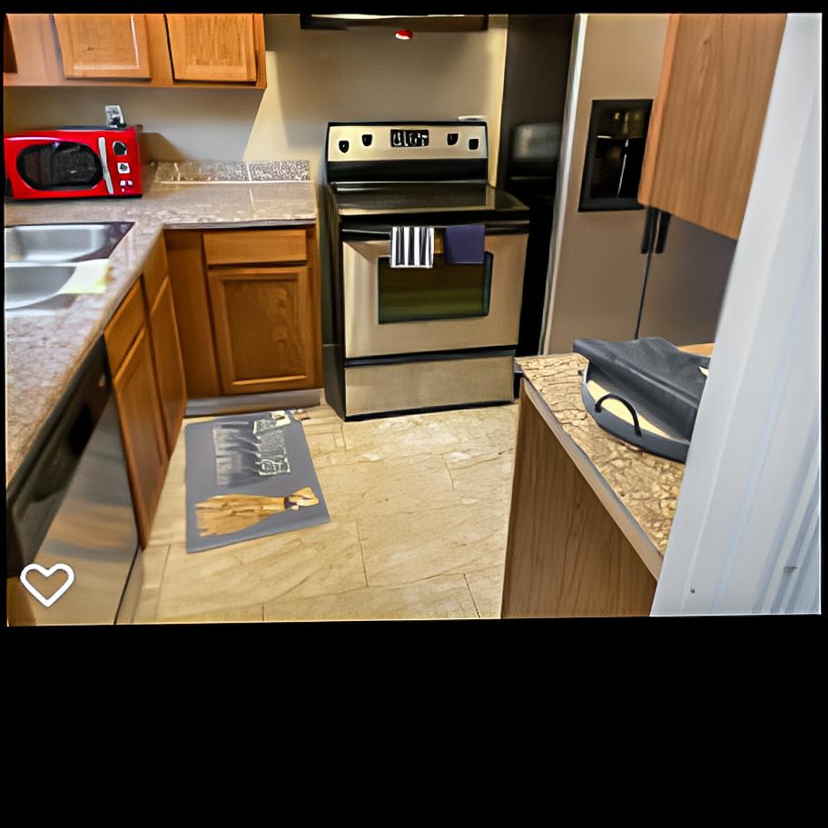 Common spaces including the kitchen