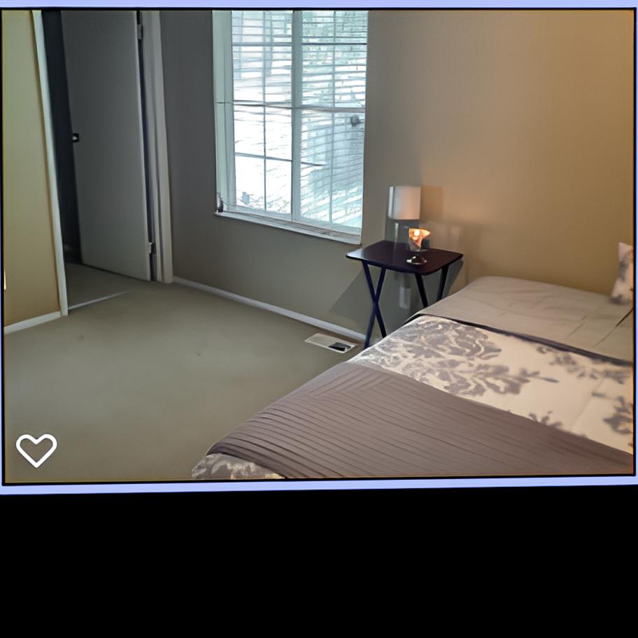 bedroom, detected: window blind, bed