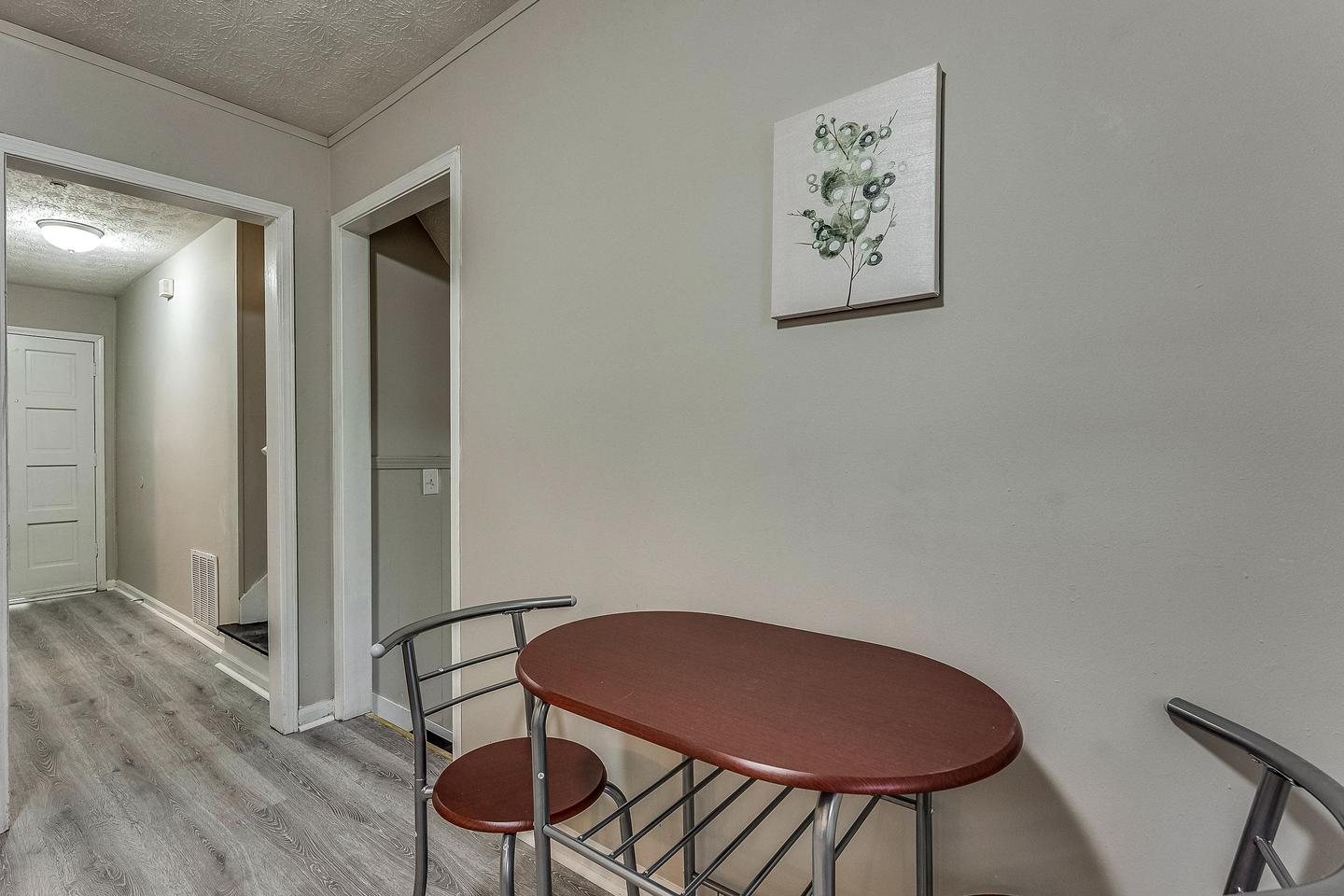 Common spaces including the kitchen
