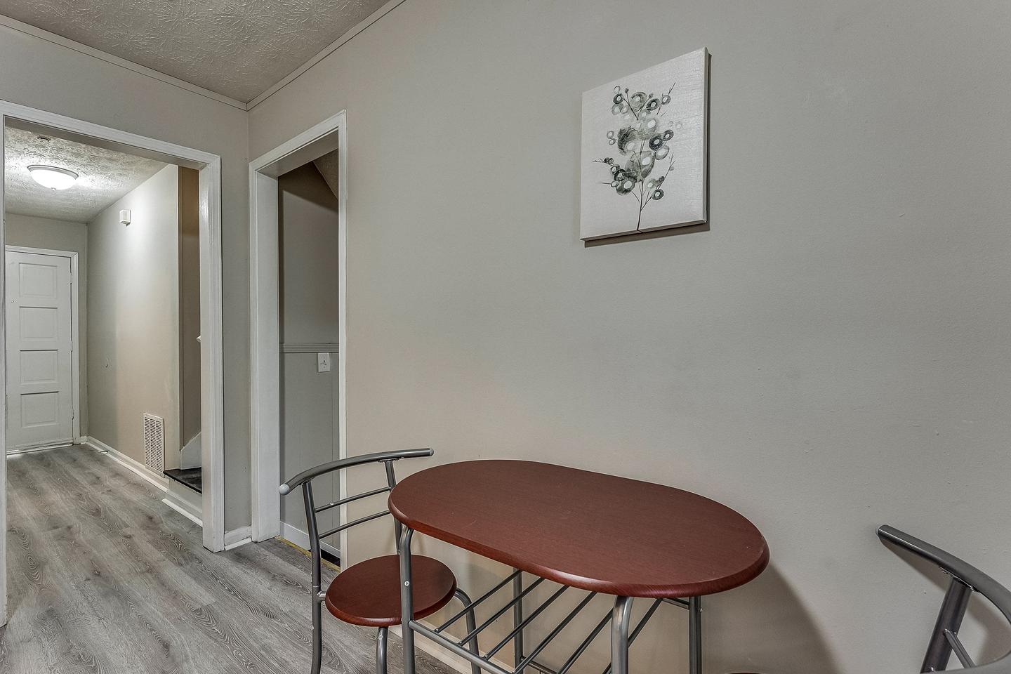 Common spaces including the kitchen