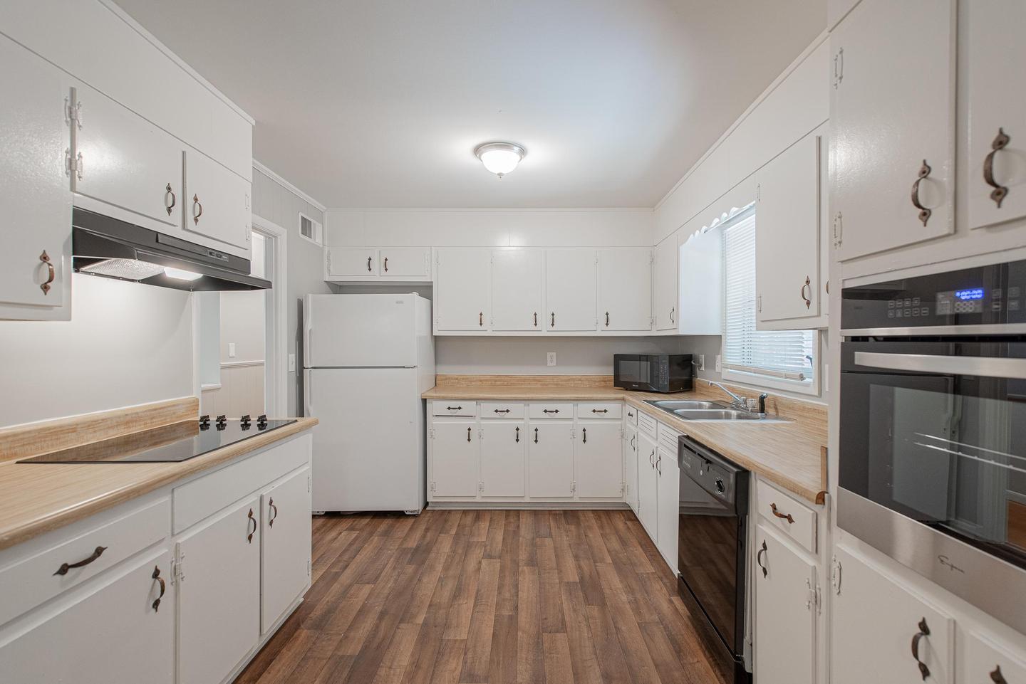 Common spaces including the kitchen