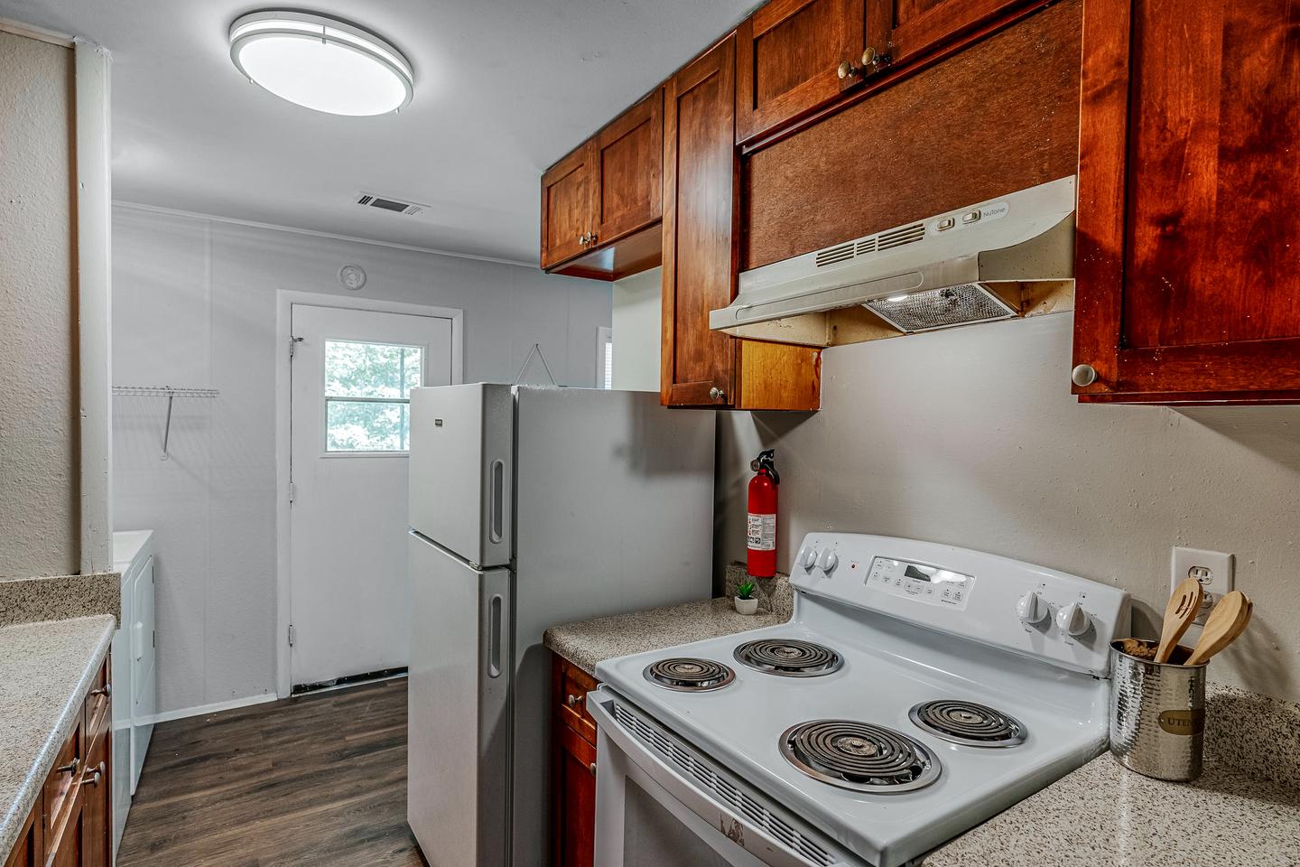 Common spaces including the kitchen