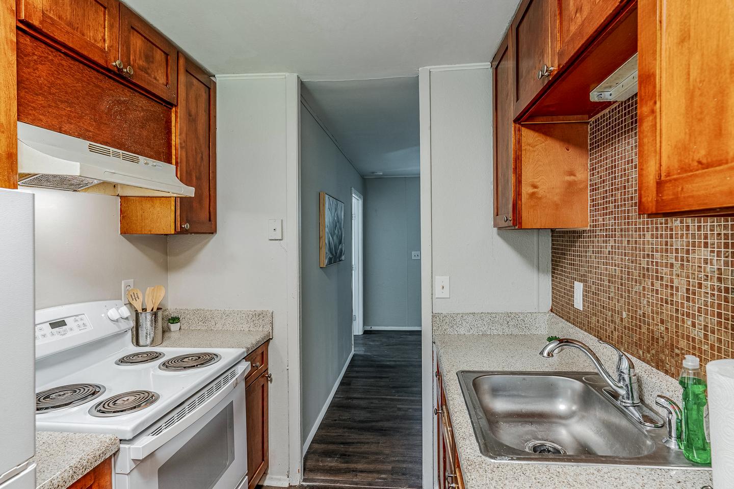 Common spaces including the kitchen