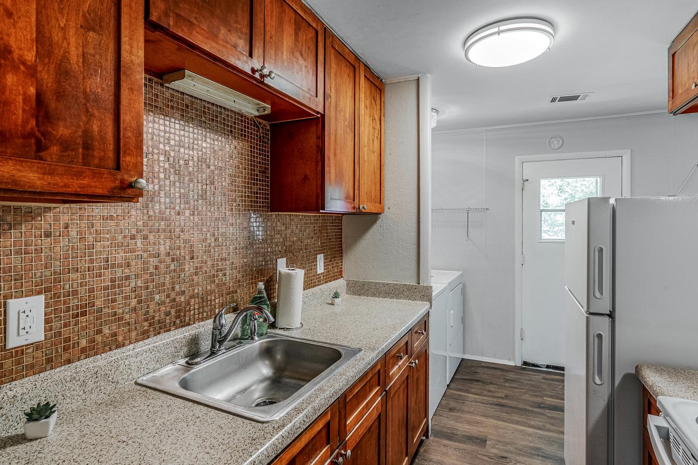 Common spaces including the kitchen