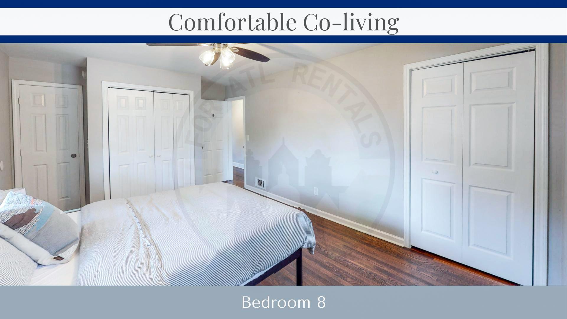 bedroom, detected:bed, ceiling fan