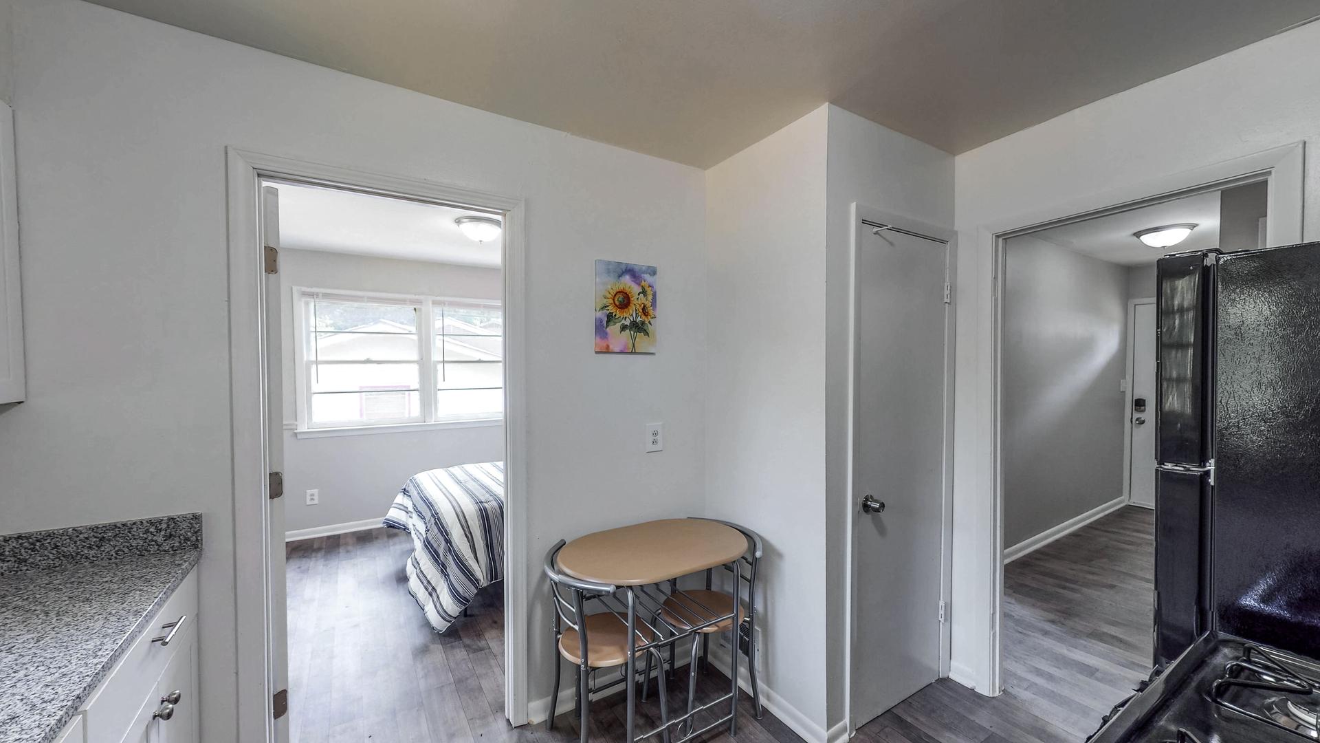 Common spaces including the kitchen