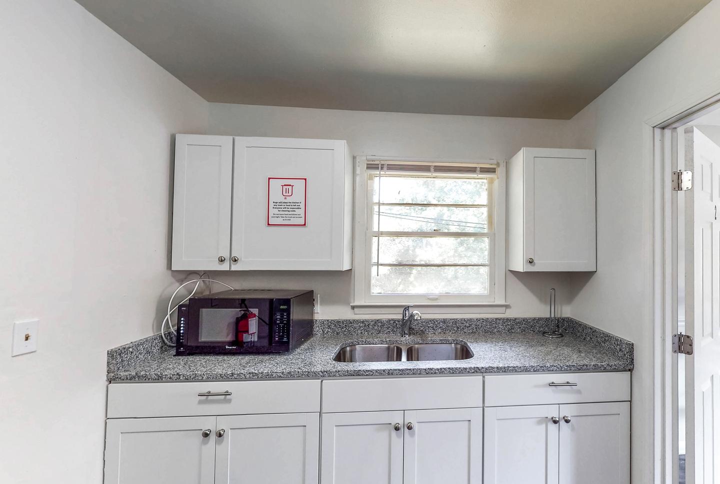 Common spaces including the kitchen