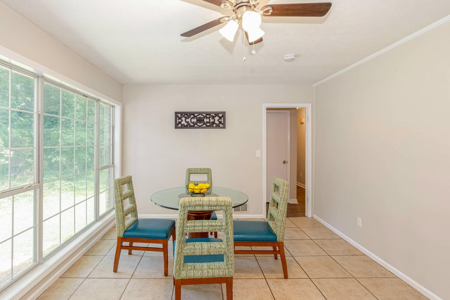Common spaces including the kitchen