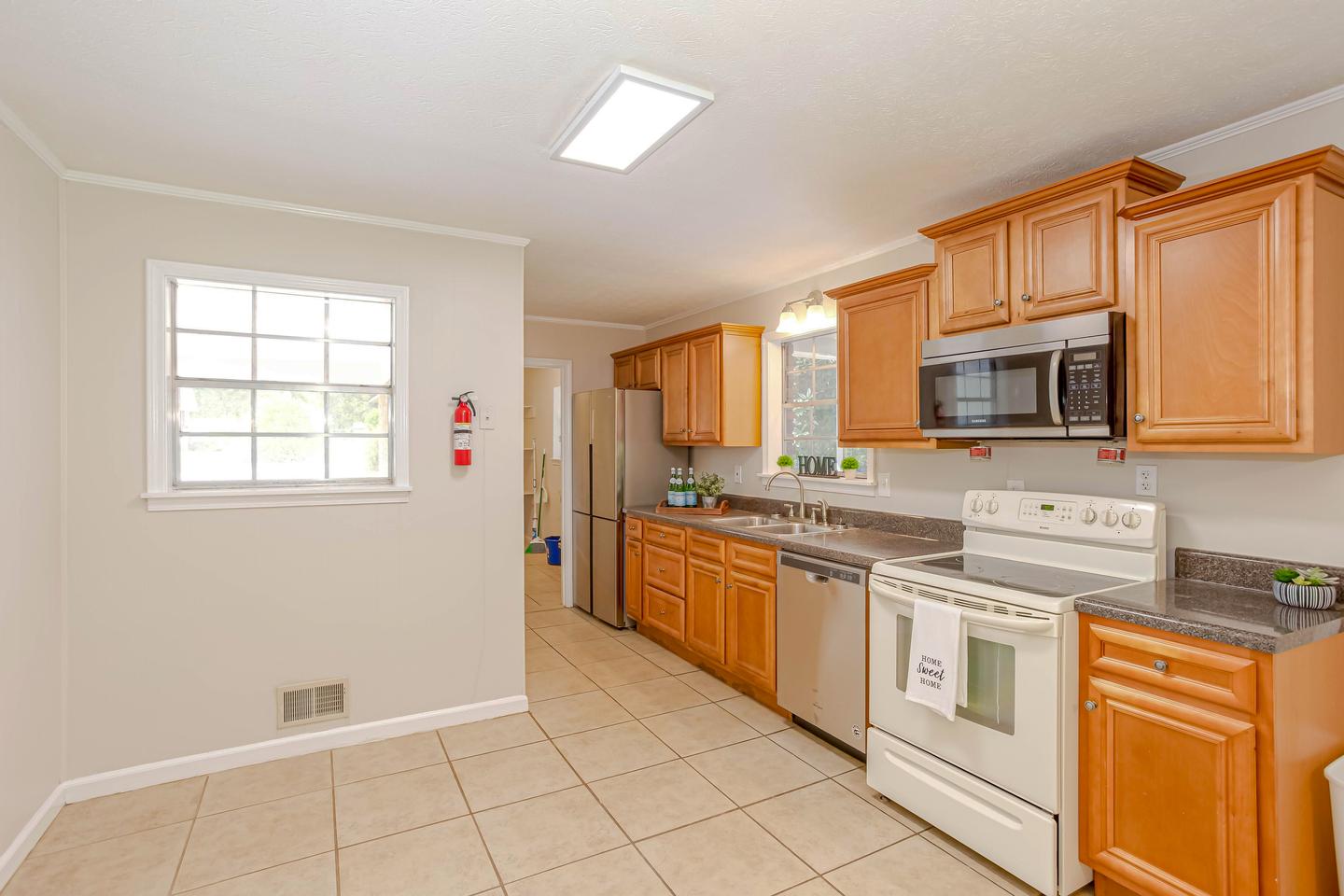 Common spaces including the kitchen