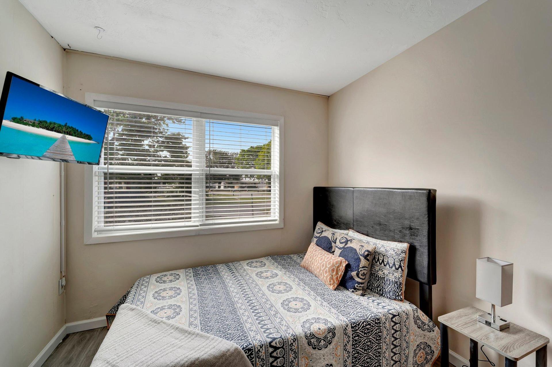 Full-Size Bed (not pictured - desk to the right of bed)